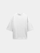 Light Grey Cozy Chic 3/4 Sleeve Relaxed Cotton Tee