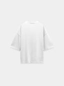 White Cozy Chic 3/4 Sleeve Relaxed Cotton Tee
