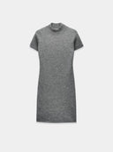 Black high neck T-shirt mini dress