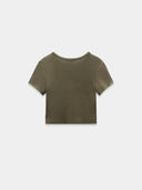 Green crop t-shirt