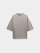 Light Grey Cozy Chic 3/4 Sleeve Relaxed Cotton Tee