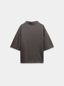 Light Grey Cozy Chic 3/4 Sleeve Relaxed Cotton Tee