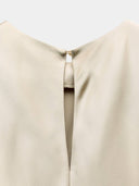 Beige satin midi dress