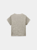 Beige structured t-shirt top