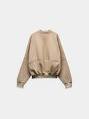Beige sweater with zipper