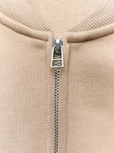 Beige sweater with zipper