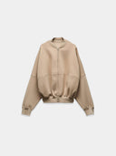 Beige sweater with zipper