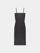 Black Midnight Elegance Midi Dress
