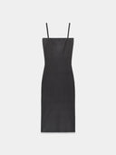 Black Midnight Elegance Midi Dress