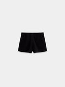 Black Tie-Detail Shorts