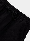 Black Tie-Detail Shorts