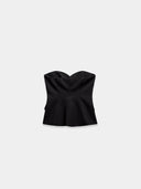 Black bustier top