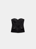 Black bustier top