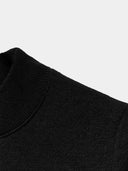 Black high neck T-shirt mini dress