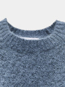 Blue Cropped Cozy Knit Sweater