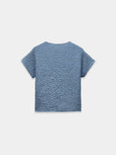 Blue structured t-shirt top