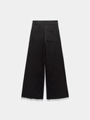Black high-waist jeans with a wide legs