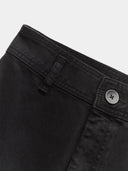 Black high-waist jeans with a wide legs