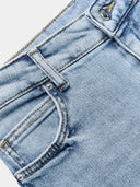 Jeans with a flared silhouette and a high-waisted design
