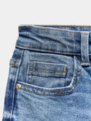 Green Mid Rise Flared Jeans