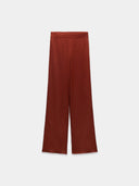 Burgundy high waist straight legging