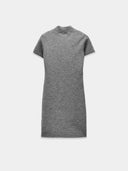 Grey high neck T-shirt mini dress