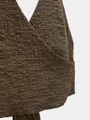 Green Textured Elegance Top