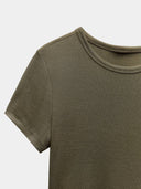 Green crop t-shirt