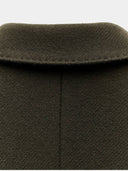 Green long wool coat