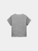 Grey structured t-shirt top
