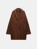 Knit Comfort Turn-Up Sleeve Coat