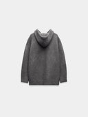 Oversized hooded  knit pullover