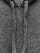 Oversized hooded  knit pullover