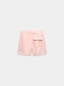Pink high waist linen short