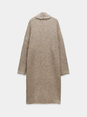 Ribbed Elegance Knit Coat