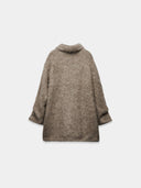 Short Coat Knitted with an Alpaca Blend
