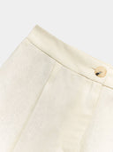 White Linen Shorts