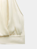 White Satin Enchantment Bow Blouse