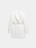 White blazer dress with cutout