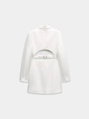 White blazer dress with cutout