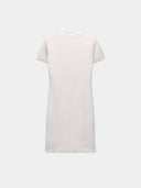 White high neck T-shirt mini dress
