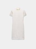 Grey high neck T-shirt mini dress