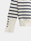 Black turtleneck with stripes